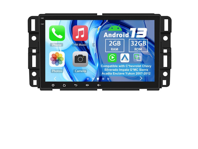 Android 13 Double Din Car Radio for G*MC Pontiac G6 2005-2010 2G+32G 8' Touch Screen Car Stereo with Wireless Carplay Android Auto GPS WiFi SWC