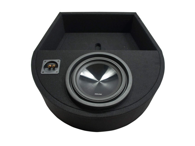 Alpine SWT-10S2 Spare Tire Subwoofer Box Single 10' Loaded Enclosure Wheel-well bass keeps cargo room free, hidden custom fit, matched woofer and...