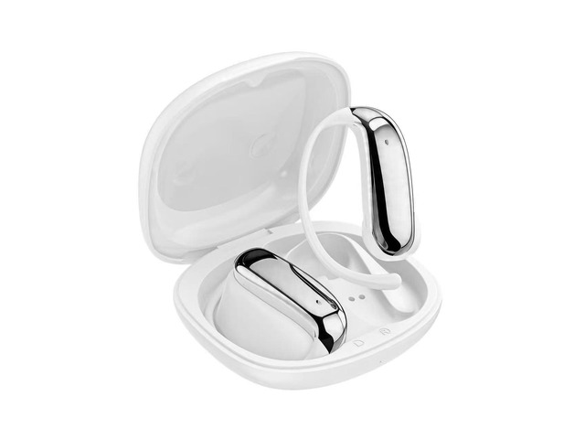 On-Ear Wireless Earbuds Lightweight Ear-Mounted Headphones White Bluetooth 6.0, IPX5 Sweat Resistant, 8H Playtime, Ear-hanging design Secure...