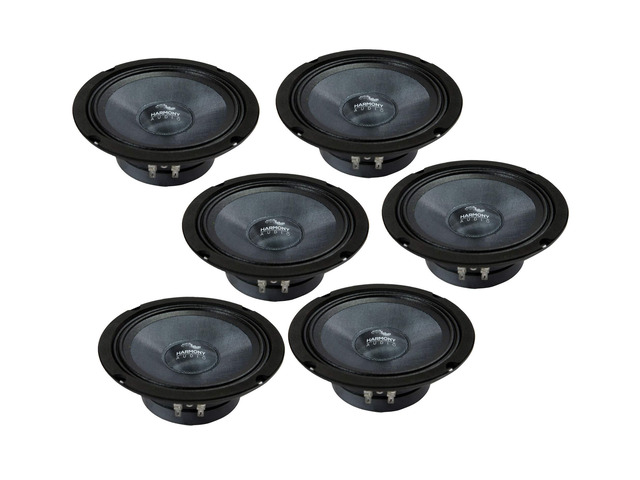 Carbon Midbass Midrange Speakers 6.5' 4 Ohm 3 Pairs HC-CMB65 Crisp vocals and punchy low end, triple set for full vehicle builds, drop in fit for...