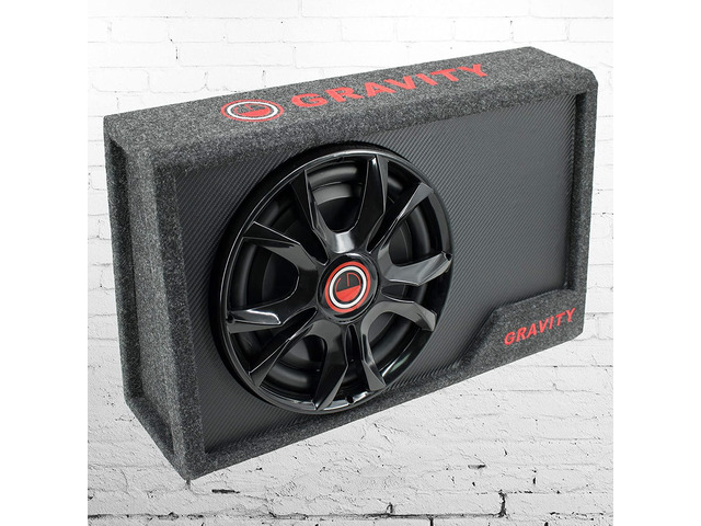 GWS-W12S 1000W Single 12' Active Powered Seal Car Truck Subwoofer Sealed Slim Enclosure Behind The SEAT