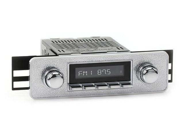 RetroRadio AM FM Stereo 06P-76P Chrome Compatible with 1968-79 Volkswagen Beetle