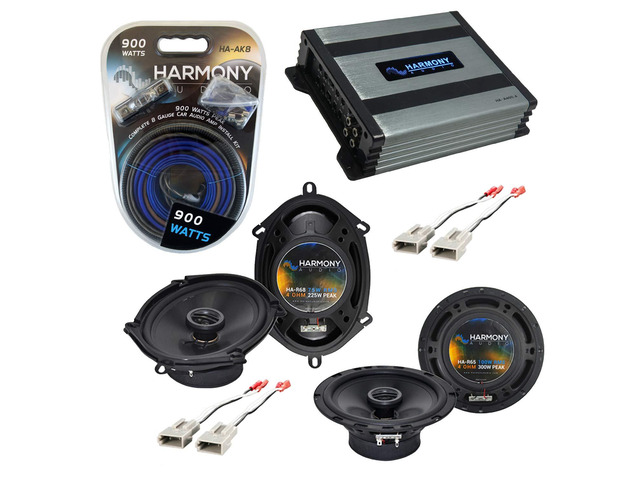 Fits Ford F-Series 1992-1996 Speaker Package with Amplifier Truck car bundle upgrade, amplified sound replacement for worn factory drivers,...