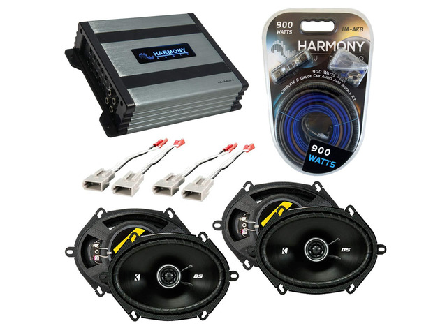 Kicker DSC68 Compatible with Ford F-150 2004-2004 Bundled with Harmony HA-A400.4 Amplifier Factory Speaker Replacement Package