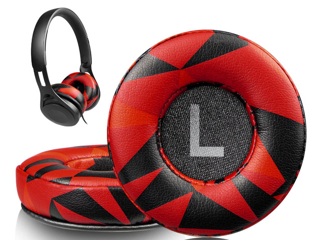 Professional Ear Pads Cushions Replacement for Beats EP Wired On-Ear Headphones, Ear Pads with High-Density Noise Isolation Foam - EP PL Red Storm