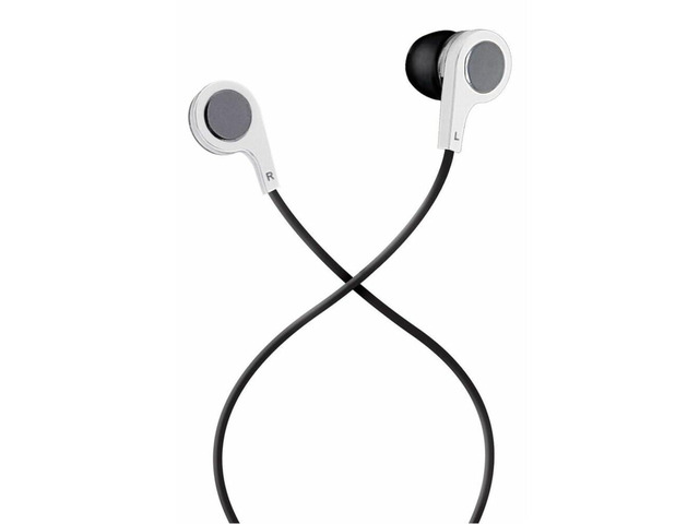B-13 Bass Earbuds with Microphone, 52' Cord, White Copper coil technology boosts bass response - crystal clear highs & mids, in-ear design with...