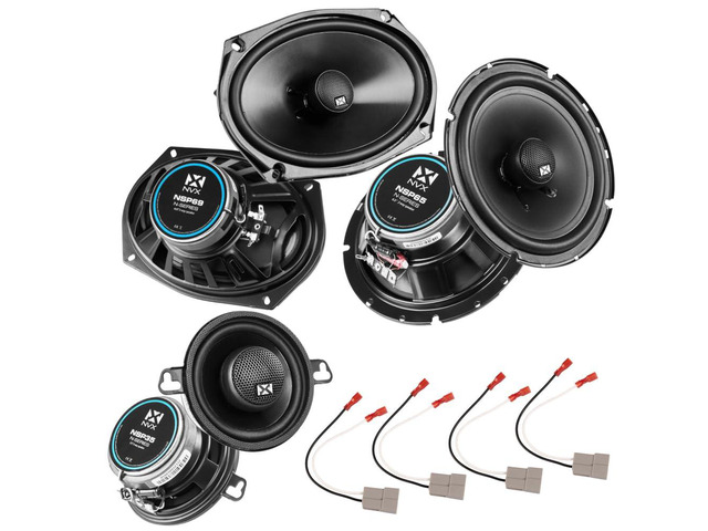 Complete Speaker Upgrade Kit for Pontiac G8 2008-2009 Complete Speaker Replacement Package with 3.5', 6.5' and 6x9' Speakers with Harnesses