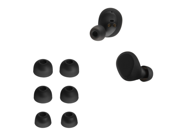 6X Silicone Ear Tips for Jabra Elite 8 Active - 3 Sizes - Replacement Earbud Tips for in-Ear Headphones - Black