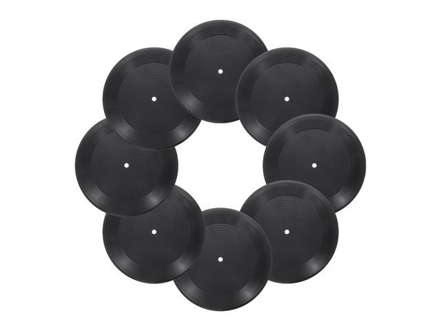 8pcs Blank Vinyl Records, 10 Inch, PVC, Black, Vintage, Fake Record Decoration for Wall, Music Themed Parties