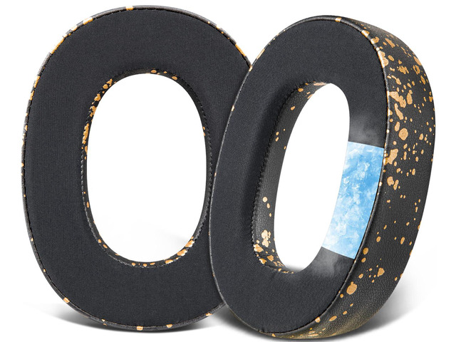 Cooling Gel Replacement Ear Pads Cushions for Jabra Elite 85h Wireless Over-Ear Headphones, Earpads with Soft Noise Isolation Foam - Black Gold