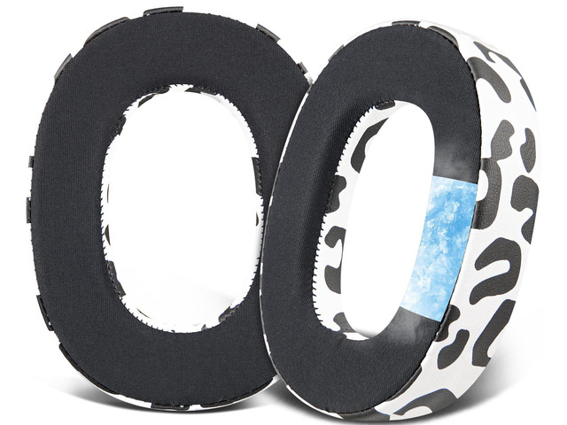 Cooling Gel Replacement Ear Pads Cushions for Jabra Elite 85h Wireless Over-Ear Headphones, Earpads with Soft Noise Isolation Foam - Snow Leopard