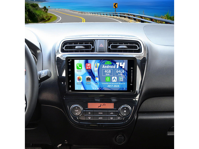 2 Din Car Stereo Upgrade Radio for Mitsubishi Mirage G4 2017-2024 Android 14 4G+64G 7' Touchscreen with Carplay Android Auto GPS WiFi Bluetooth...