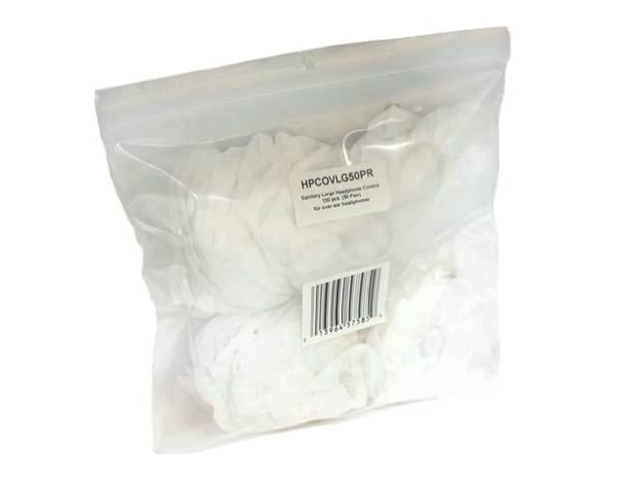 Disposable Sanitary Earpiece Covers for Large Headphones 100 pcs (50 Pair)