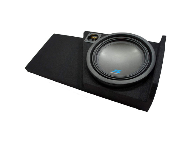Alpine Type S S-W12D4 12' Sub Box Fits 2014-2018 GMC Sierra Double Cab Dual 4 ohm Single subwoofer, 1800 watt peak power, vehicle-specific...