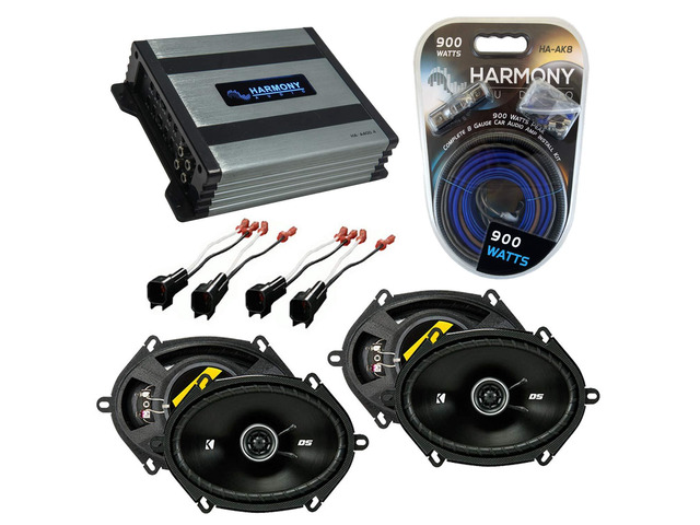 Kicker DSC68 Compatible with Ford F-150 1997-2003 Bundled with Harmony HA-A400.4 Amplifier Factory Speaker Replacement Package