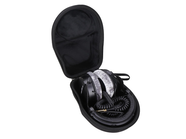 Hard Portable Case Compatible with Beyerdynamic DT 990 PRO/DT 770 PRO Open Studio Headphone, Case Only (Black)