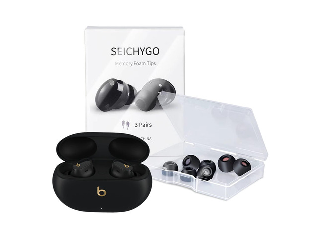 Memory Foam Ear Tips for Beats Studio Buds Plus/Powerbeats Pro/Fit Pro Dust Mesh, For Beats Studio Buds Plus + Studio Buds / Powerbeats Pro / Fit...