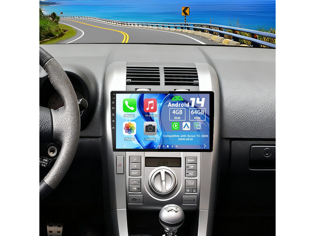 Android 14 Car Stereo Upgrade Radio for Scion TC 2005 2006-2010 4G+64G 10.1' Touchscreen w/Wireless Carplay Android Auto GPS WiFi Bluetooth RDS...