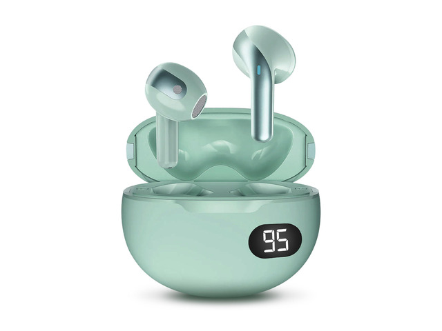 Wireless Earbuds, Bluetooth 5.4 in-Ear Headphones, Smart LED Power Display, Touch Controls, Comfortable Earphones, 12H Battery Life, for...