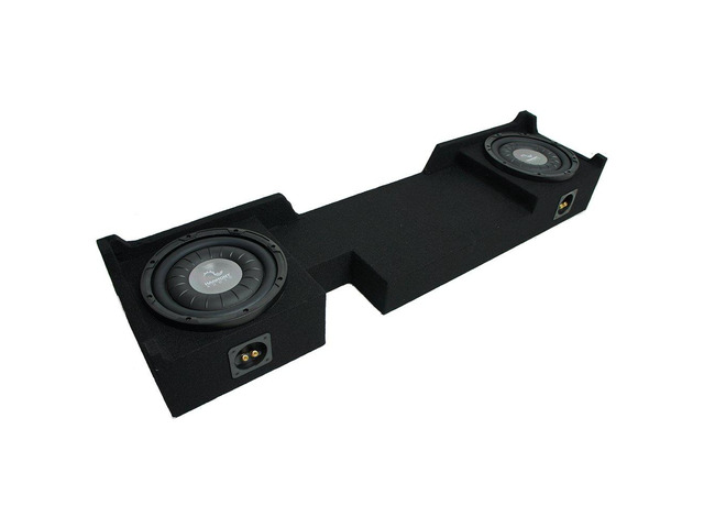 Dual 10' Subwoofer Box Enclosure F104 Fits 2004-2008 Ford F150 Super Crew Flatline Series speakers included, custom truck bass upgrade,...