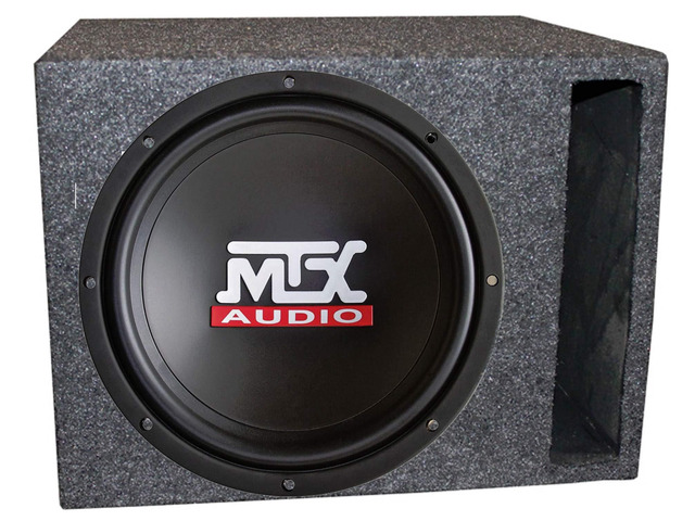 TN12-04 12 Inch Single Voice Coil 400 Watt Car Audio Bass Subwoofer and Q Power 12 Inch Single Heavy Duty Vented Subwoofer Enclosure