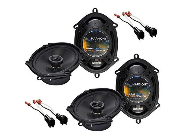 Fits Ford Edge 2007-2010 5x7 6x8 R68 Speakers with Harness Plug-and-play direct replacement factory upgrade package, no splicing needed, clear...