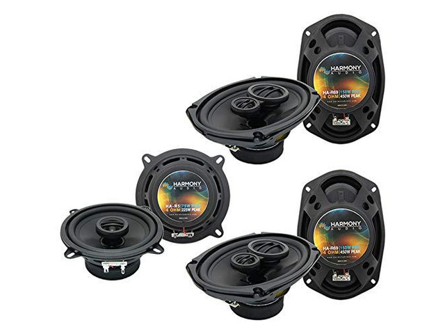 Speaker Upgrade Package Fits Dodge Caravan 2002-2007 6x9 5.25 Front and rear minivan pairs, crisp highs with fuller bass, direct drop-in...