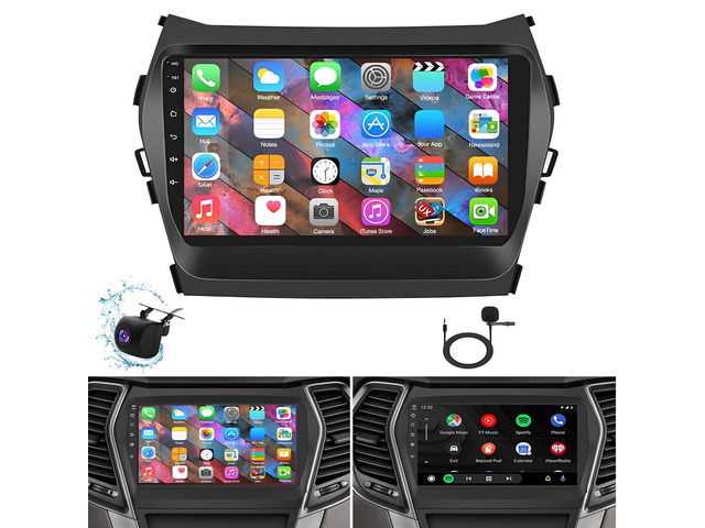 Android 13 Double Din Car Stereo for Hyundai IX45 Santa FE 13-2018 2G+32G 9 Inch Touch Screen Car Stereo Radio with Wireless Carplay Android Auto...