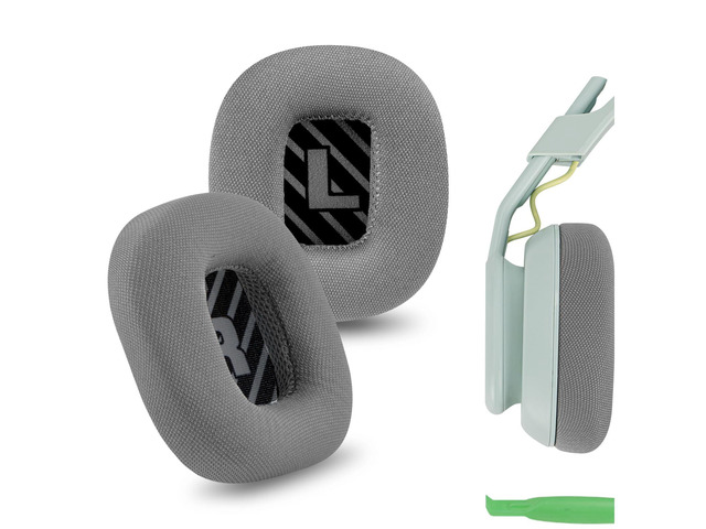 Comfort Mesh Fabric Replacement Ear Pads for Astro Gaming A10 Gen 2 Headphones Ear Cushions, Repair Parts (Grey/Black)