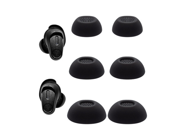 Replacement Ear Tips for Skullcandy Method 360 ANC Earbuds Soft Silicone Eartips 3 Pairs (S/M/L) Black