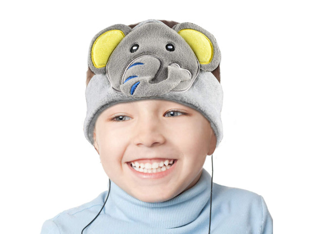 H1 Kids Headphones, 85dB Volume Limiting with Adjustable Speakers Soft Children Fleece Headband Toddler Headphones