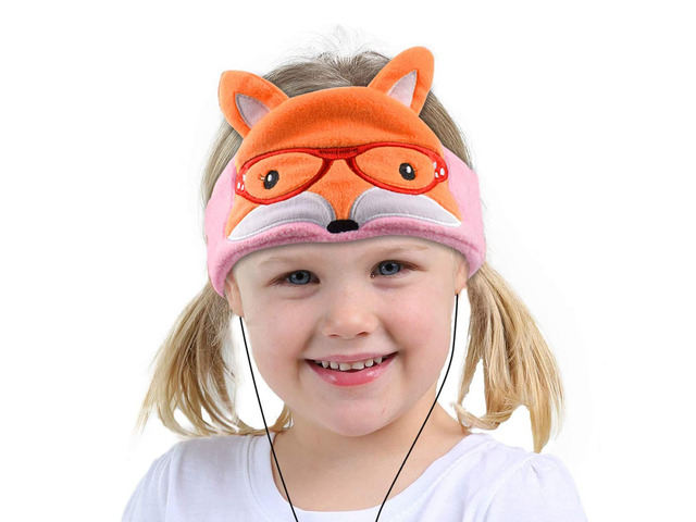 H1 Kids Headphones, 85dB Volume Limiting with Adjustable Speakers Soft Children Fleece Headband Toddler Headphones