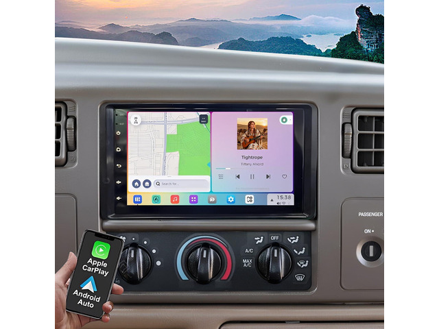 10.1'' Double Din Car Radio for Ford E-250 E-350 Super Duty 1998-2008 4+64G IPS Touchscreen Head Unit for E-250 E-350 with Carplay Android Auto...