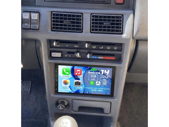 Double Din Car Stereo Upgrade Radio for Toyota Corolla 1988-1992 Android 14 2G+32G 7' Touchscreen w/Wireless Carplay Android Auto GPS WiFi...