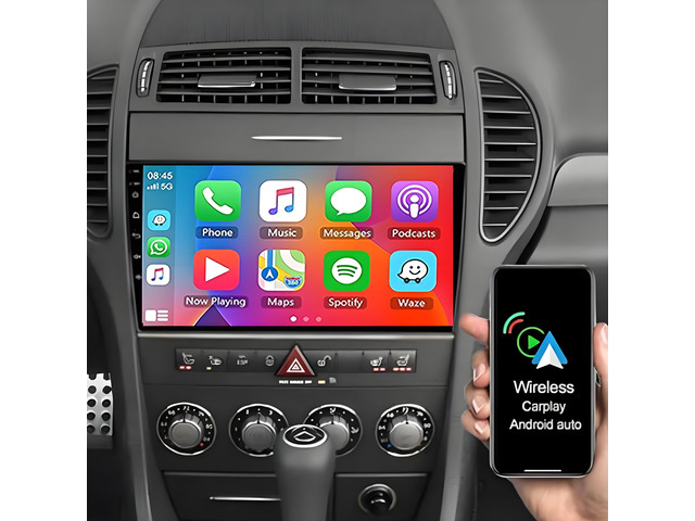 Car Radio for Mercedes Benz R171 SLK280 SLK350 SLK55 2004-2010,9' Touchscreen Double Din Car Audio Receiver with Wireless Carplay/Android Auto...