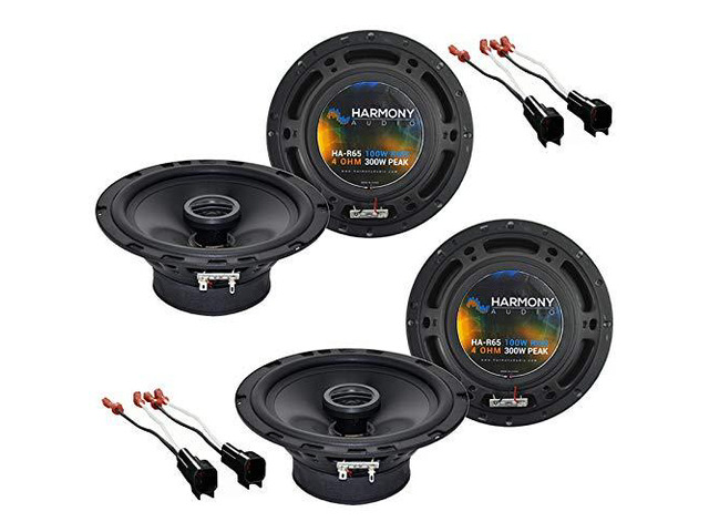 R65 Factory Speaker Package Fits Jeep Cherokee 1997-2001 direct 6.5 inch drop-in upgrade pair, clear full car sound, easy replacement install,...