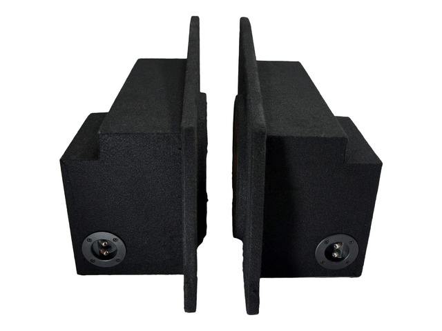 Dual 10' Corner Sub Box Speaker Enclosure Fits 2010-2015 Chevy Camaro Coupe custom trunk-fit design, twin subwoofer chambers, space-saving bass...