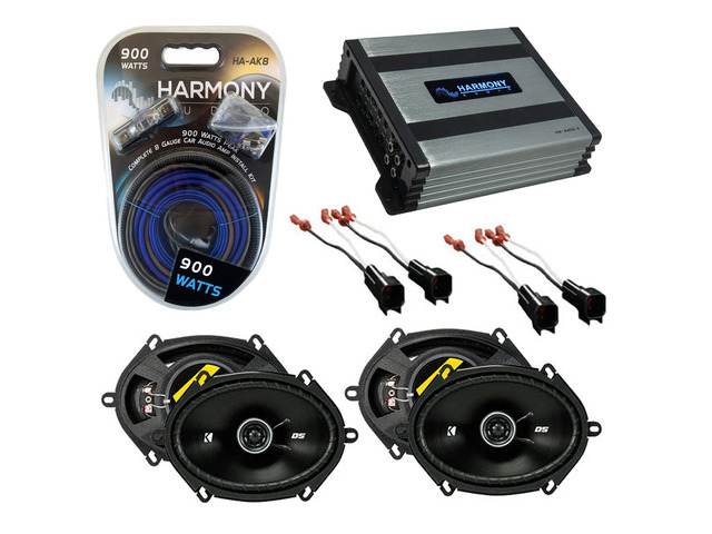 Kicker Bundle Compatible with 1998-11 Ford Ranger (2) DSC68 Factory Speaker Replacement Package with HA-A400.4 Amplifier