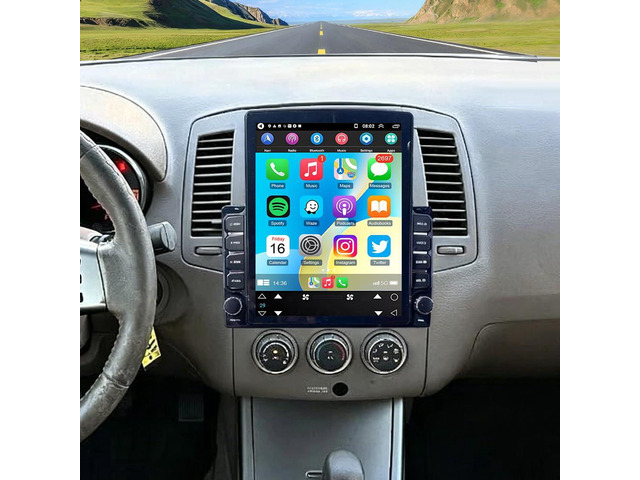 9.7 inch Double Din Car Radio for Nissan Altima 2005 2006 Touch Screen GPS Navigation Stereo with Wireless CarPlay & Android Auto Head...
