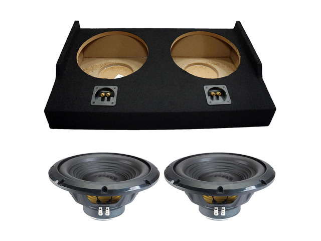 W12S4 Dual 12' Subwoofer Box Fits 2015-2025 Ford F-150 Extended Cab 500W RMS 4 Ohm, Sealed Truck Enclosure, Pre-Loaded Drivers, Deep Clean Bass...
