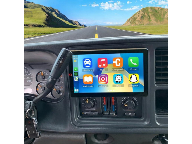 10 inch Double Din Car Radio for Chevrolet Tahoe Silverado 2003-2006 Touch Screen GPS Navigation Stereo with Wireless CarPlay & Android Auto,BT,...