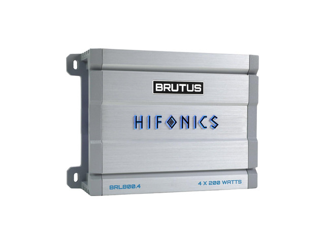 Brutus BRL800.4 car Audio Four Channel Amplifier Delivering 800 watts RMS with a Built-in UV Meter and Intelligent Power Management System