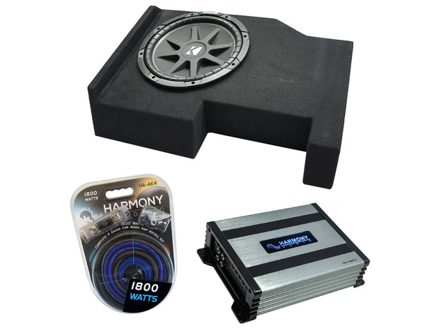 Kicker Comp C10 Sub Box HA-A400.1 Amp Fits 2014-2018 GMC Sierra Crew Cab Single 10 inch subwoofer package, vehicle-specific enclosure design,...