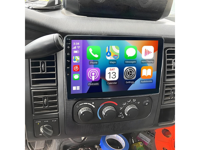 9 inch Touchscreen Car Stereo Fit for Dodge Dakota 2001-2004, Android 13 Double Din Car Radio with Carplay & Android Auto in-Dash Navigation BT...