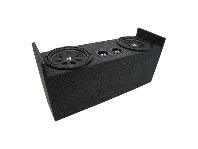 ASC JEEP2X10 Compatible with 1987-2006 Jeep Wrangler YJ TJ Kicker Comp C10 Dual 10' Custom Sub Box Enclosure and 43C104-N 10' Comp C10 Series Sub