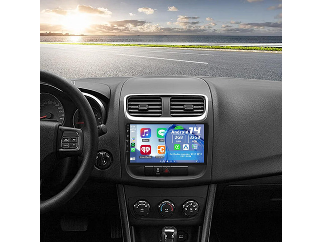 Double Din Car Stereo Upgrade Radio for Dodge Avenger 2011-2014 Android 14 2G+32G 10' Touchscreen with Carplay Android Auto GPS WiFi Bluetooth...