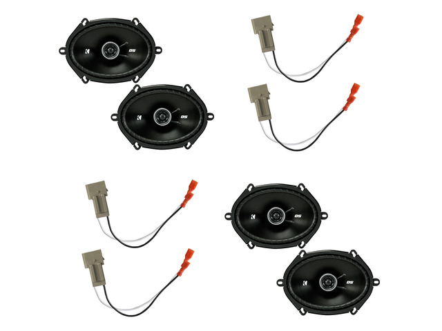Speakers 6X8 inch for Ford F-250/F-350/F-450/F-550 1999-2004 Upgrade Kit - 4 Pack of CS Series with Harness, Coaxial Car Audio Front Door and Rear...