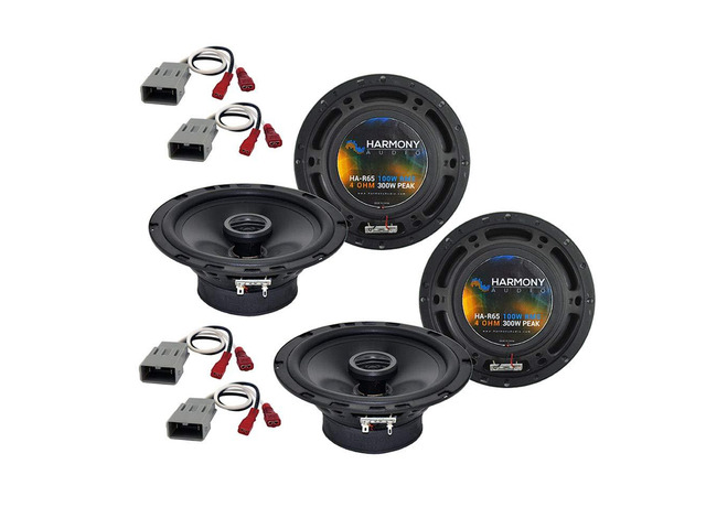 Fits Honda Civic Del Sol 1993-1997 6.5' Speakers with Grills 300W power handling pair, plug-in factory harness included, easy direct replacement,...