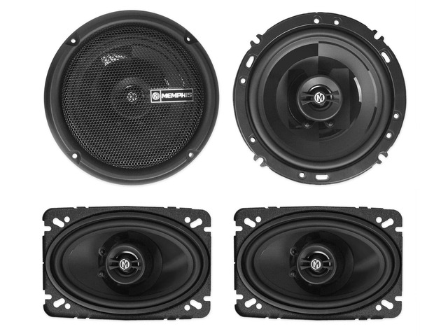 AUDIO Pair PRX602 6.5'+(2) PRX46 4x6 Car Speakers w/Pivot Tweeters