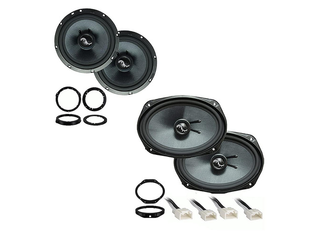 Premium Speaker Package Fits Ford F-150 F150 2015-2019 6.5 and 6x9 truck door sound upgrade, replacement factory stereo restore, clear highs with...